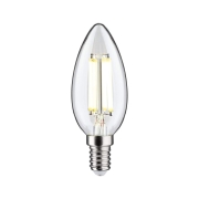 Eco-Line Filament 230V LED Kerze E14 1er-Set  98mm 525lm 2,5W 4000K  Klar