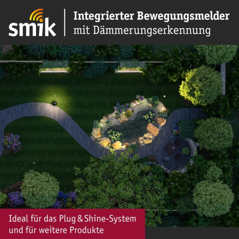 Paulmann Outdoor-Bewegungssensor mit Dämmerungserkennung Smart Home Zigbee 3.0 IP44 Schwarz