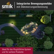 Outdoor-Bewegungssensor mit Dämmerungserkennung Smart Home Zigbee 3.0 IP44 Schwarz