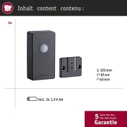 Outdoor-Bewegungssensor mit Dämmerungserkennung Smart Home Zigbee 3.0 IP44 Schwarz