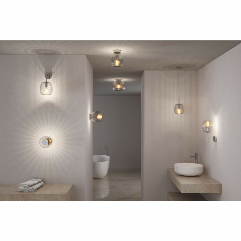 Paulmann LED Deckenleuchte Ruya Glas/Chrom IP44 E14 max. 20W dimmbar 230V