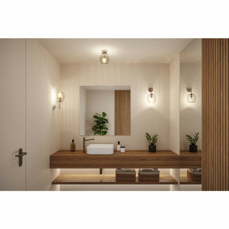 Paulmann LED Deckenleuchte Ruya Glas/Chrom IP44 E14 max. 20W dimmbar 230V