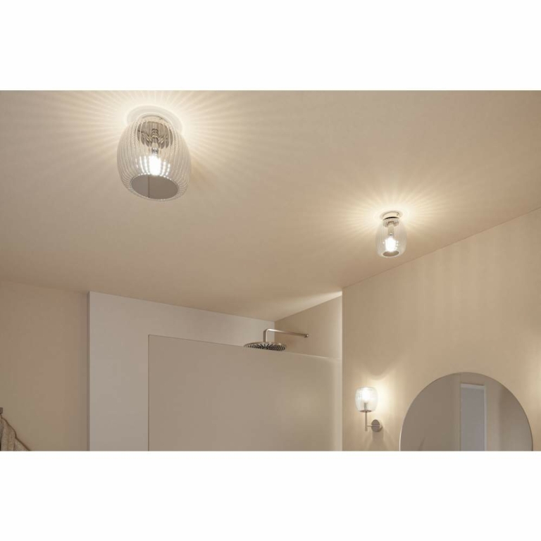 Paulmann LED Deckenleuchte Ruya Glas/Chrom IP44 E14 max. 20W dimmbar 230V