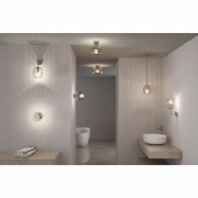 LED Deckenleuchte Ruya Glas/Chrom IP44 E14 max. 20W dimmbar 230V