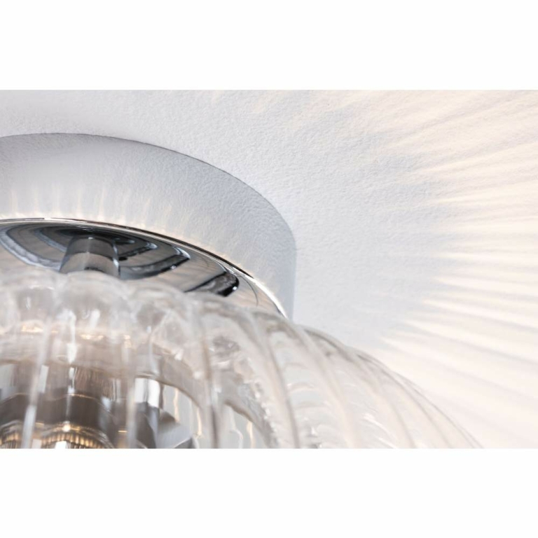 Paulmann LED Deckenleuchte Ruya Glas/Chrom IP44 E27 max. 60W dimmbar 230V