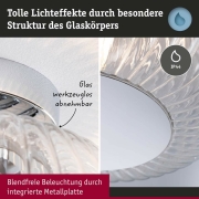 LED Deckenleuchte Ruya Glas/Chrom IP44 E27 max. 60W dimmbar 230V