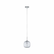 LED Pendelleuchte Ruya Glas/Chrom IP44 E14 max. 20W Pendellänge kürzbar
