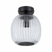LED Deckenleuchte Ruya Glas/Schwarz matt IP44 E14 max. 20W dimmbar 230V