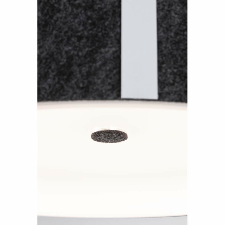 Paulmann Zigbee LED-Deckenleuchte Malika aus Filz in Anthrazit mit Backlight Technik Smart Home Tunable-White-Steuerung dimmbar 230V