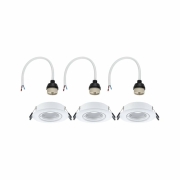 Einbauleuchte 3er-Pack schwenkbar  rund 90mm 30° GU10 max. 3x10W  230V dimmbar  Weiß