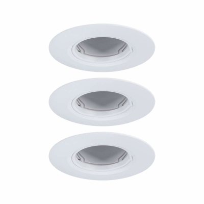 Paulmann Einbauleuchte 3er-Pack starr  rund 90mm  GU10 max. 3x10W  230V dimmbar  Weiß