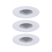 Einbauleuchte 3er-Pack starr  rund 90mm  GU10 max. 3x10W  230V dimmbar  Weiß
