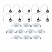 Einbauleuchte 10er-Pack schwenkbar  rund 90mm 30° GU10 max. 10x10W  230V dimmbar  Weiß