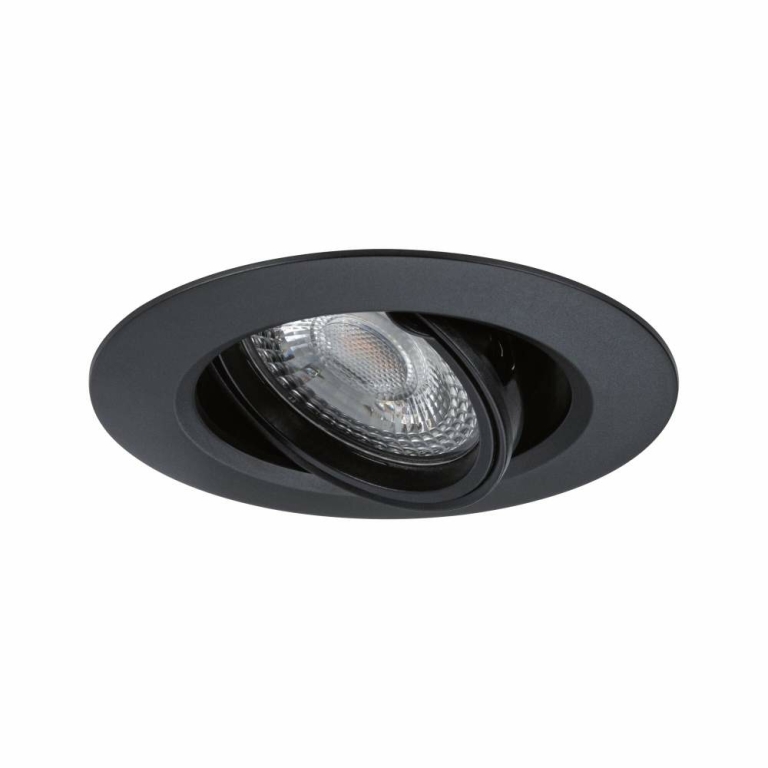 Paulmann Einbauleuchte 10er-Pack schwenkbar  rund 90mm 30° GU10 max. 10x10W  230V dimmbar  Schwarz