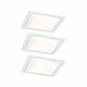 Cole Coin Basisset 3er-Set Weiß eckig LED Einbauleuchte IP44 3-Step-Dim 2700K 470lm 230V