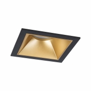 Cole Coin Schwarz/Gold matt eckig LED Einbauleuchte IP44 3-Step-Dim 2700K 470lm 230V
