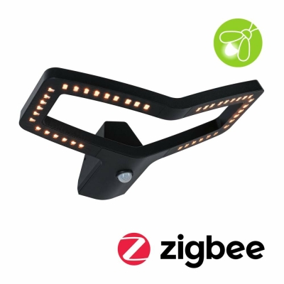 Paulmann LED Außenwandleuchte Alara mit Bewegungsmelder eckig Anthrazit Goldlicht IP44 Smart Home ZigBee 230V
