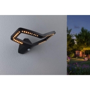 LED Außenwandleuchte Alara mit Bewegungsmelder eckig Anthrazit Goldlicht IP44 Smart Home ZigBee 230V