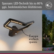 LED Außenwandleuchte Alara mit Bewegungsmelder eckig Anthrazit RGBW Tunable White IP44 Smart Home ZigBee 230V
