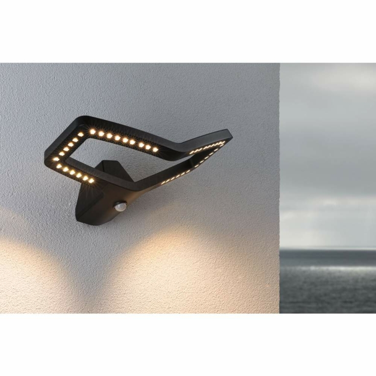 Paulmann LED Außenwandleuchte Alara mit Bewegungsmelder eckig Anthrazit Warmweiß 3000K IP44 230V