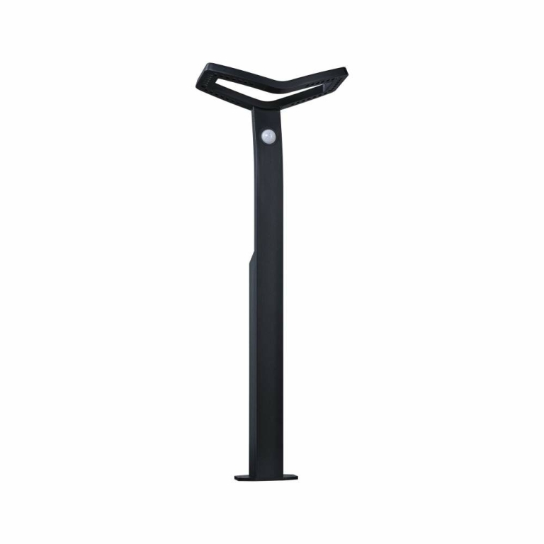 Paulmann LED Pollerleuchte Alara Bewegungsmelder  IP44 eckig 665mm 3000K 10W 450lm 230V  Anthrazit  Metall