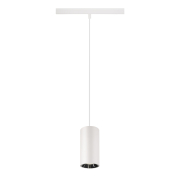 NUMINOS® S, 48V Pendelleuchte, Pendellänge 150cm, 4000K, 55°, DALI 2, matt weiß / glänzend chrom