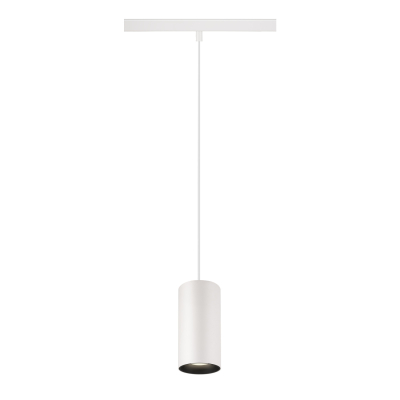 SLV NUMINOS® S, 48V Pendelleuchte, Pendellänge 150cm, 4000K, 20°, DALI 2, matt weiß / matt schwarz