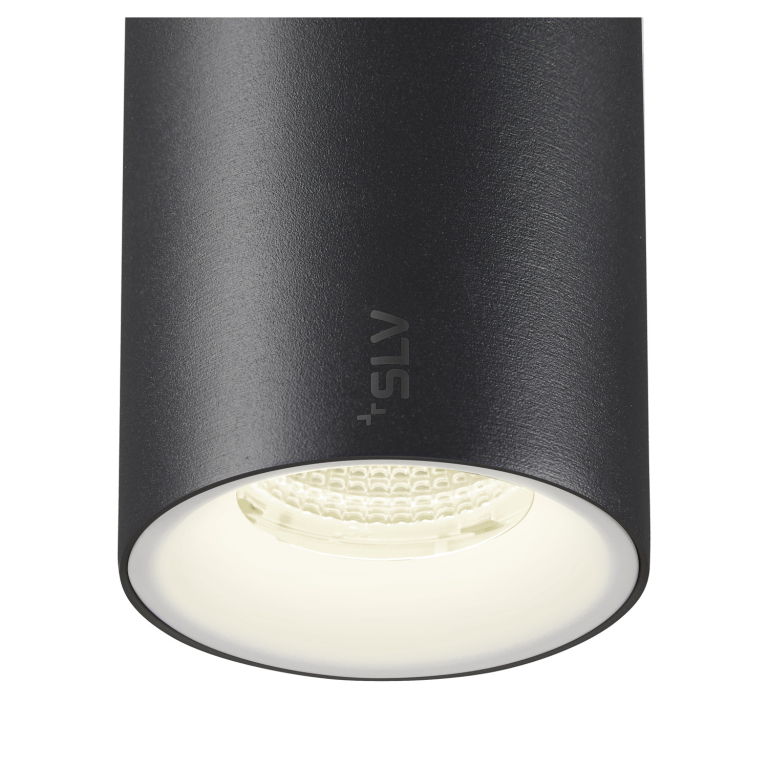 SLV NUMINOS® S, 48V Pendelleuchte, Pendellänge 150cm, 4000K, 40°, DALI 2, matt schwarz / matt weiß