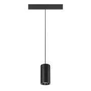 NUMINOS® S, 48V Pendelleuchte, Pendellänge 150cm, 4000K, 20°, DALI 2, matt schwarz / glänzend chrom
