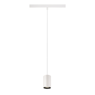 SLV NUMINOS® XS, 48V Pendelleuchte, Pendellänge 150cm, 4000K, 55°, DALI 2, matt weiß / matt schwarz