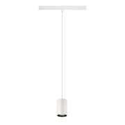 NUMINOS® XS, 48V Pendelleuchte, Pendellänge 150cm, 4000K, 55°, DALI 2, matt weiß / matt schwarz