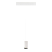 NUMINOS® XS, 48V Pendelleuchte, Pendellänge 150cm, 4000K, 55°, DALI 2, matt weiß / matt schwarz