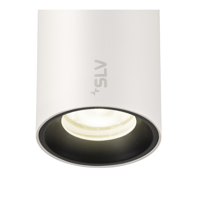 SLV NUMINOS® XS, 48V Pendelleuchte, Pendellänge 150cm, 4000K, 20°, DALI 2, matt weiß / matt schwarz