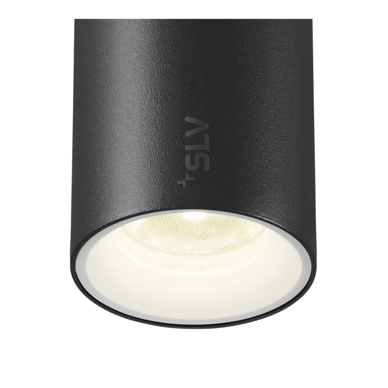 SLV NUMINOS® XS, 48V Pendelleuchte, Pendellänge 150cm, 4000K, 40°, DALI 2, matt schwarz / matt weiß