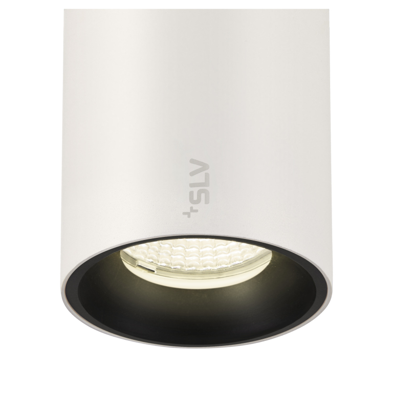SLV NUMINOS® S, 48V Spot, rund, 4000K, 16W, DALI 2, 55°, matt weiß / matt schwarz