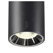 NUMINOS® S, 48V Spot, rund, 4000K, 16W, DALI 2, 55°, matt schwarz / glänzend chrom
