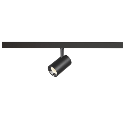 SLV NUMINOS® XS, 48V Spot, rund, 4000K, 8.7W, DALI 2, 40°, matt schwarz / glänzend chrom