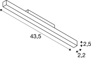 IN-LINE 44, 48V Spot, Darklight Reflector, DALI, schwarz, 14W, 1250lm, 4000K, CRI90, 35°
