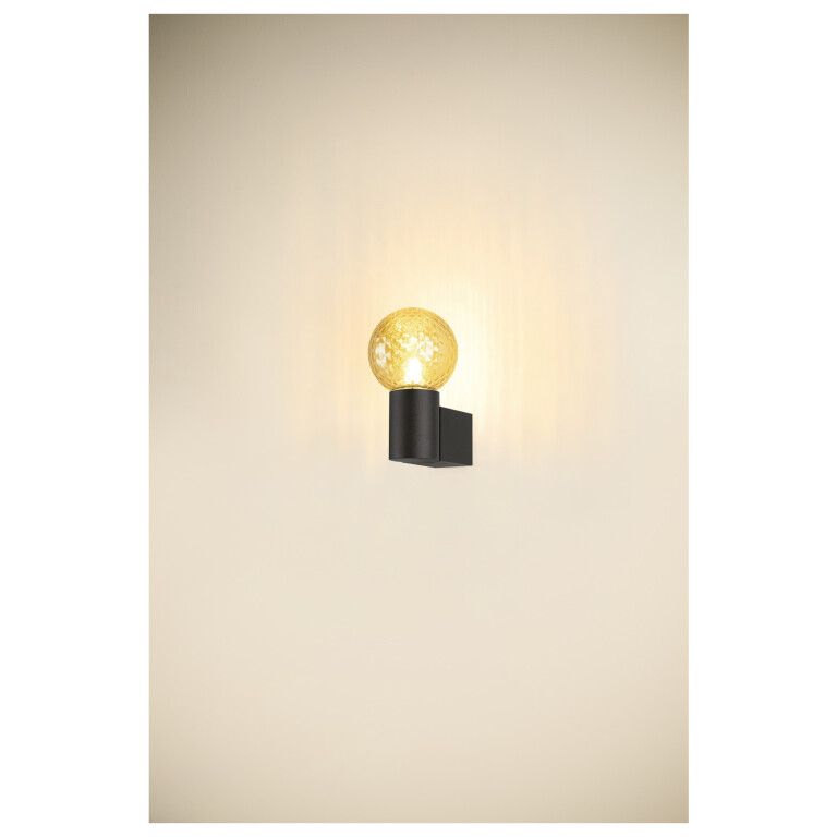 SLV VARYT, Wandaufbauleuchte, rund, 1x max. 6W, E14, schwarz