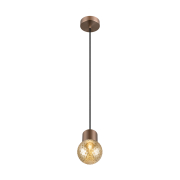 VARYT, Pendelleuchte, E14, Pendellänge 150cm, 1x max. 6W, kupfer