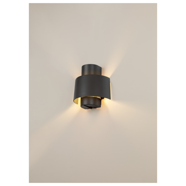 SLV PHOTONI CYL, Wandaufbauleuchte, zylindrisch, 1x max. 13W, E27, schwarz
