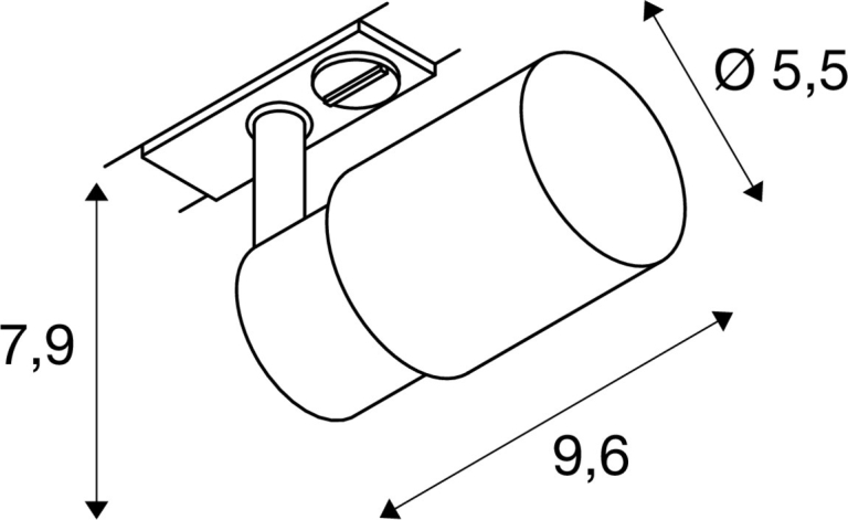 SLV PURI 2.0 Tube, 1 Phasen  Spot, GU10, 1x max. 6W, schwarz / gold