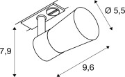 PURI 2.0 Cone, 1 Phasen  Spot, GU10, 1x max. 6W, grau