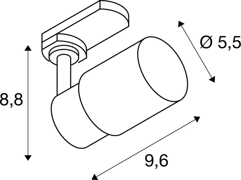 SLV PURI 2.0 Tube, 3 Phasen  Spot, GU10, 1x max. 6W, weiß