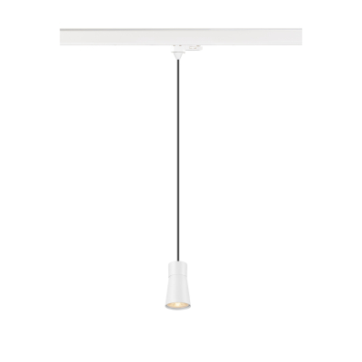 SLV PURI 2.0 Cone, 3 Phasen  Pendelleuchte, GU10, Pendellänge 200cm, 1x max. 6W, weiß