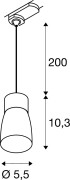 PURI 2.0 Dome, 3 Phasen  Pendelleuchte, GU10, Pendellänge 200cm, 1x max. 6W, weiß