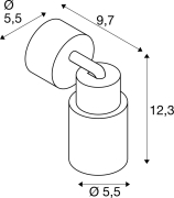 PURI 2.0 Tube, Wand- und Deckenaufbauleuchte, 1x max. 6W GU10, schwarz