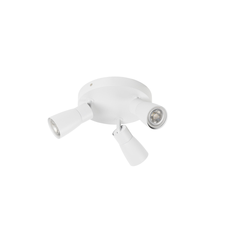 SLV PURI 2.0 Dome, Wand- und Deckenaufbauleuchte, rund, 3 x max. 6W GU10, weiß