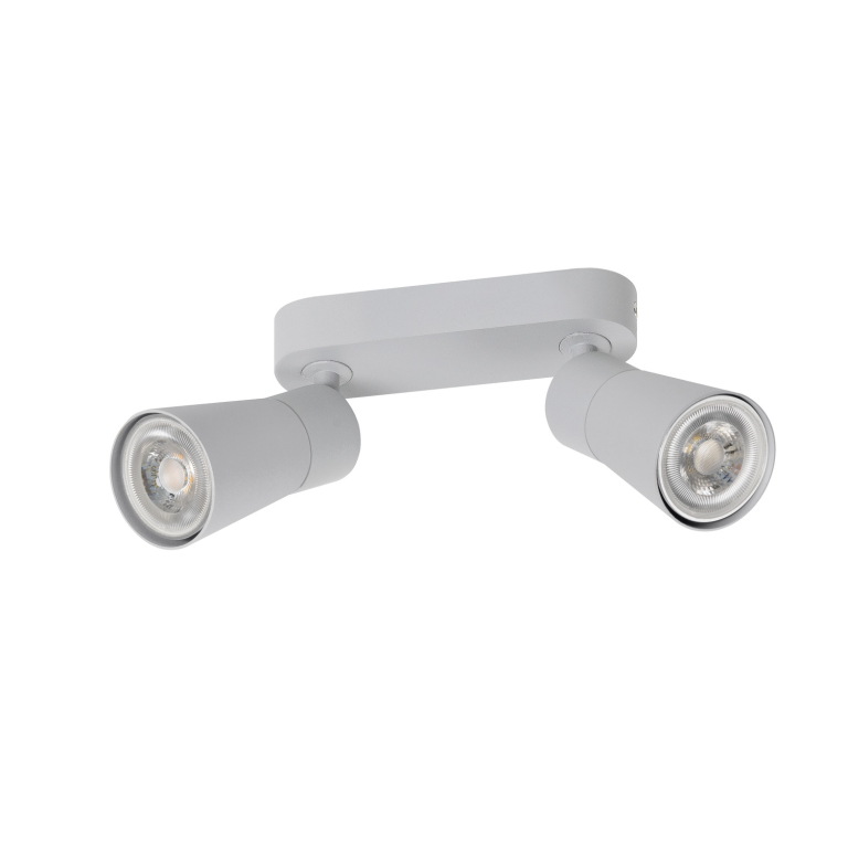 SLV PURI 2.0 Cone, Wand- und Deckenaufbauleuchte, long, 2 x max. 6W GU10, grau