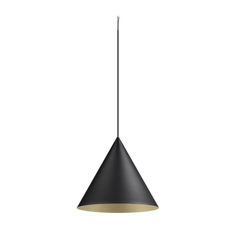 SLV MAGICO 38, Pendelleuchte, E27, Pendellänge 180cm, 1x max. 10W, matt schwarz / gold
